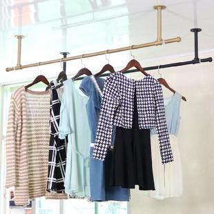 家用阳台晾衣架顶装 凉衣服杆 固定式 晾衣杆一根室内简易晒衣杆侧装