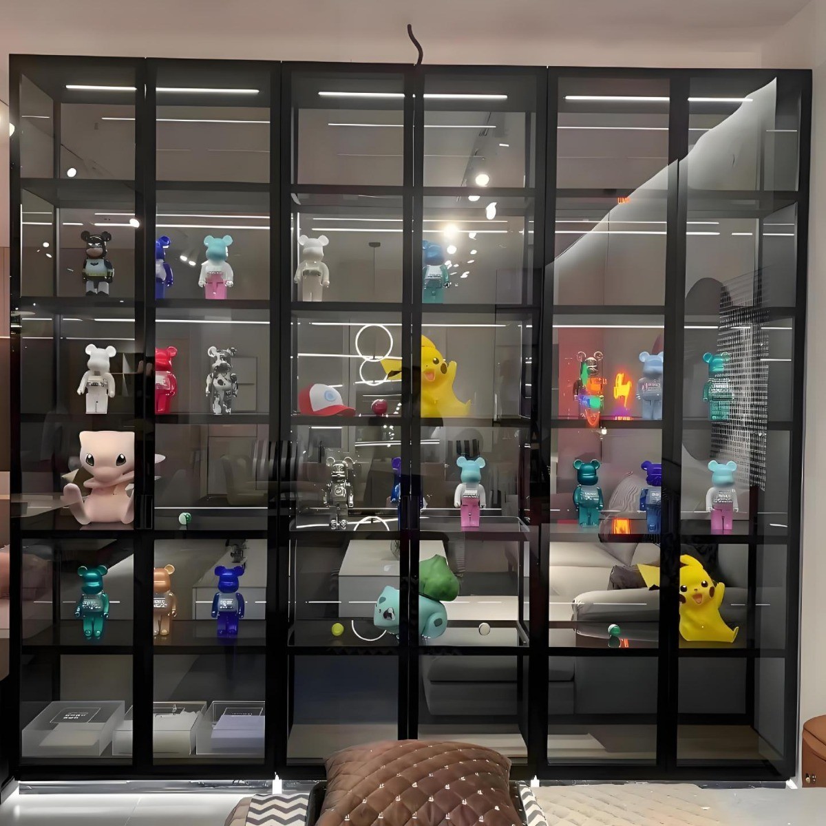 铝合金酒柜客厅玻璃展示柜极简酒柜玻璃柜轻奢玻璃展示柜铝合金