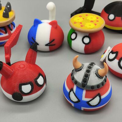 波兰球3D打印迷你小模型摆件桌面装饰品手办创意礼物冰箱磁吸贴