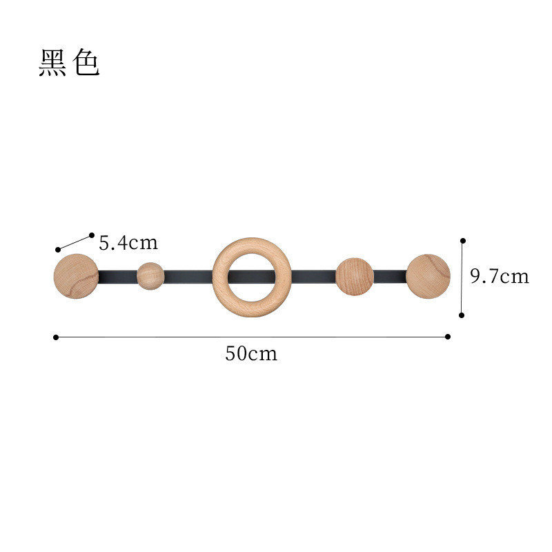 实木免打孔墙上小家具进门挂衣架挂衣钩壁挂玄关排钩衣帽架挂衣钩