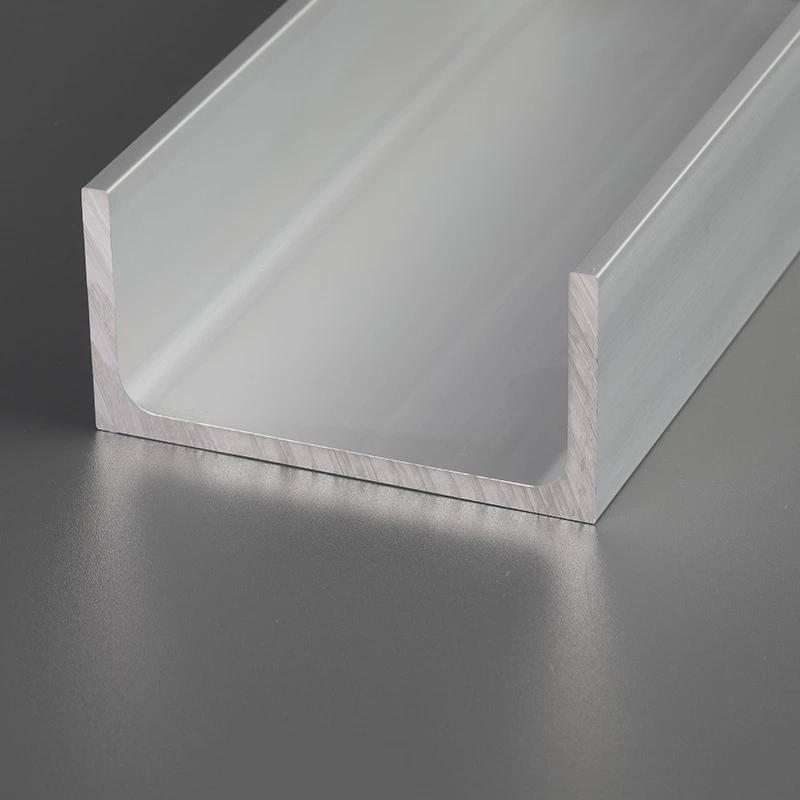 热销铝合金u型槽铝90*45*5铝合金型材槽80mmu型槽凹槽条卡内径导