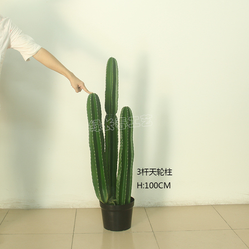 仿真沙漠肉类植物仙人掌pu仙人掌人造仙人拍摄柱背景家居橱窗装饰