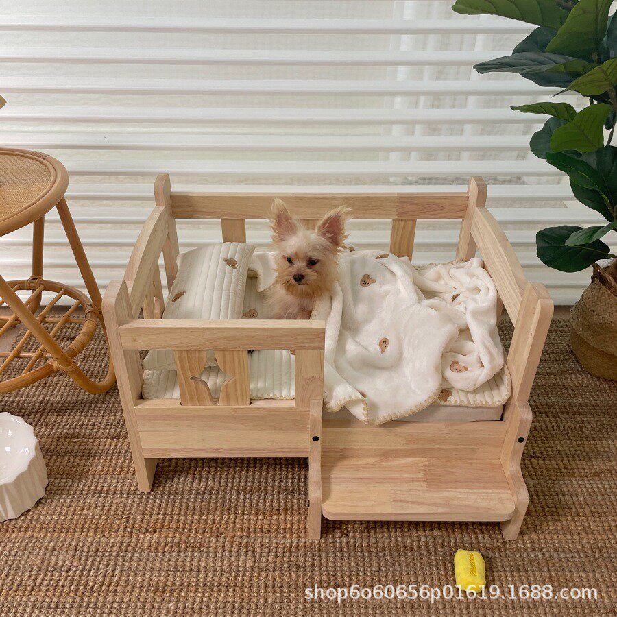 宠物木床狗狗木床宠物狗猫猫离地中小型犬专用木床四季木质窝