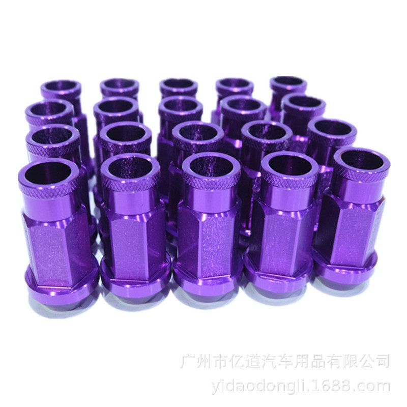 汽车的d1spec轮胎螺母长款螺帽轻量化螺丝6065合金轮毂通孔型