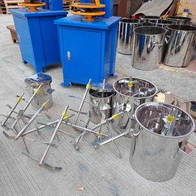 铭美5kg塑料打粉桶色粉混色桶颜料配色打粉桶不锈钢搅拌桶