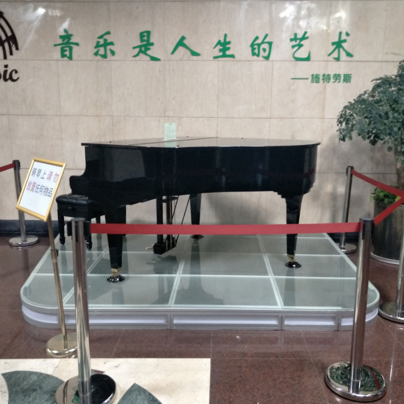 热销圆形玻璃婚庆便捷led发光钢化磨砂玻璃t台舞台走秀组装汽车展