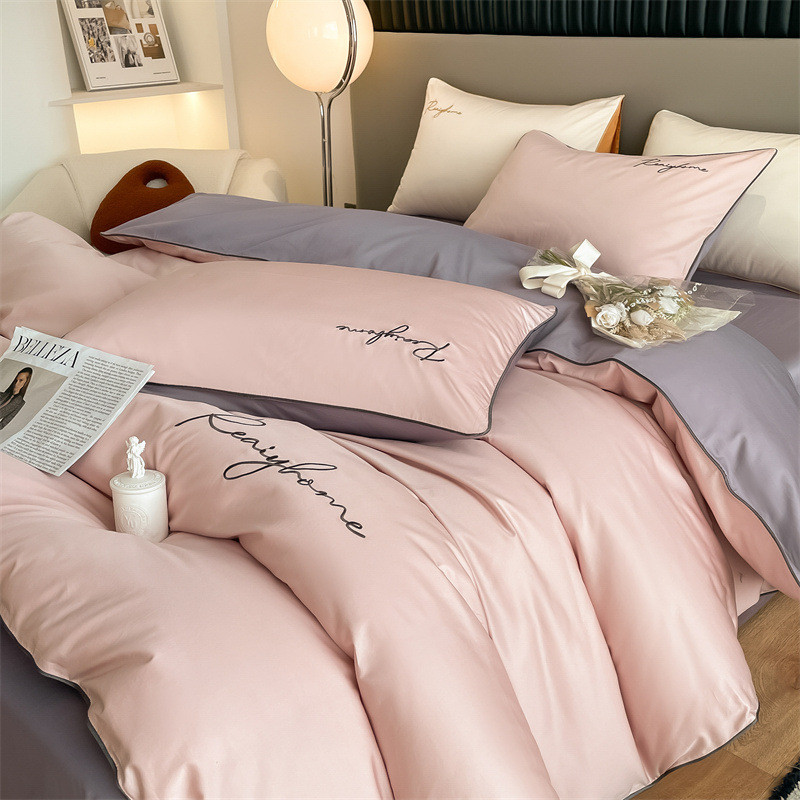 60支长绒棉被套单件100全棉刺绣被罩南通人宿舍被单家用单双家纺