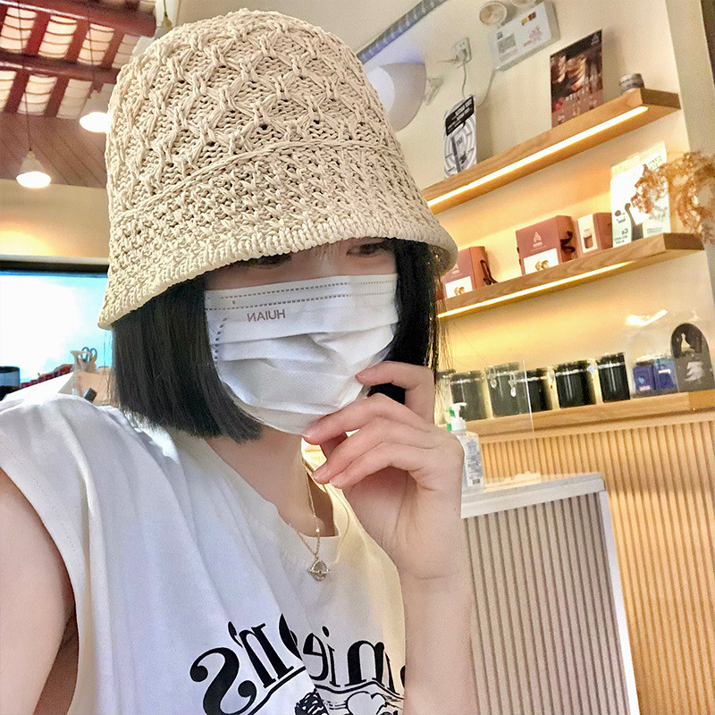 短发波波头假发帽子一体女夏季夏天新款2023网红时尚2024年渔夫帽