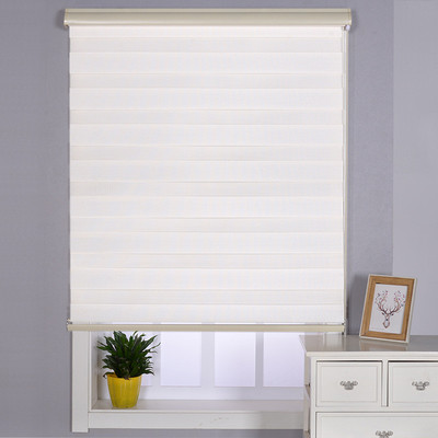 qd4d百叶窗帘洗手间窗户遮挡帘厨房办公室卷帘隔热升降双层柔纱帘