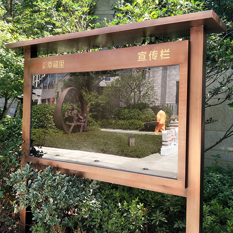 地下导车库视指示牌景区导览图公园小区仿古做旧路口指示标识牌