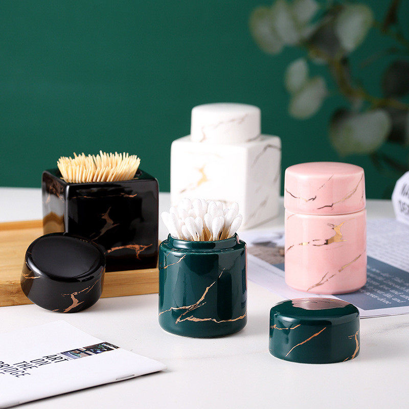 牙签筒棉签筒陶瓷用品收纳牙签盒收纳盒棉签盒客厅卫生间浴室陶琪,收纳整理,桌面收纳盒,淘宝优惠券,粉丝福利购,淘宝优惠卷