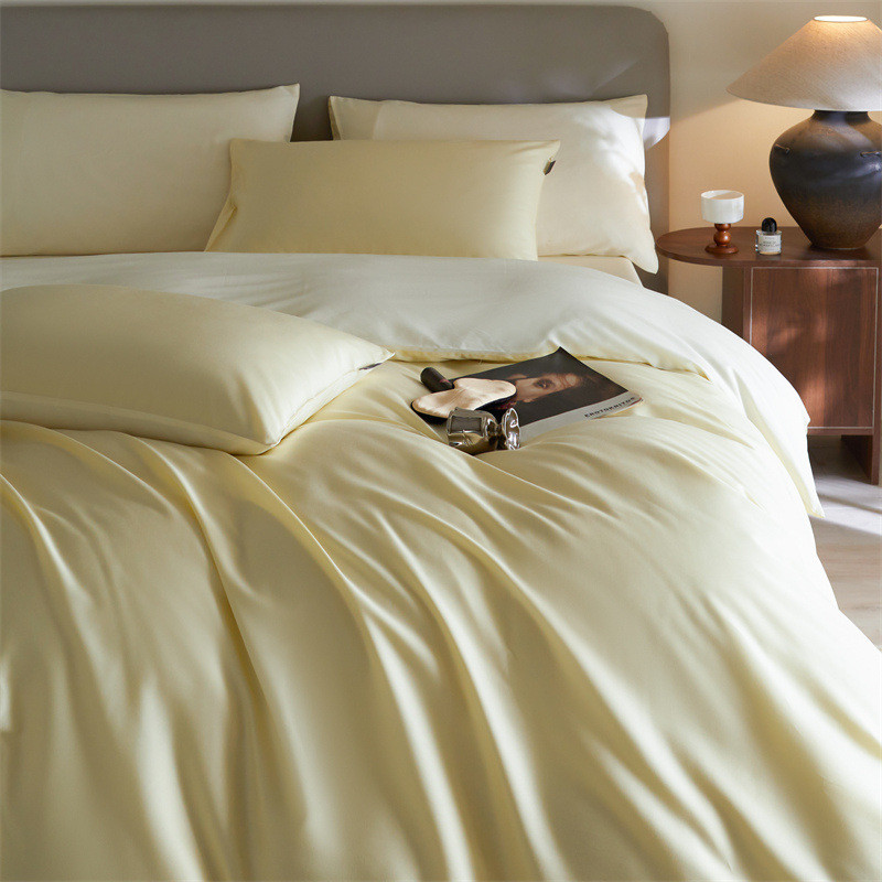 100s双面天丝棉四件套2024新款被套冰丝床单床笠夏季裸睡床上用品