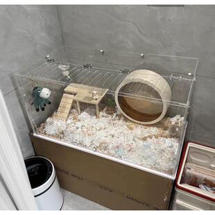 外贸笼80基础仓鼠鸡笼透明宠物金丝熊笼大笼子饲养箱爆款亚克力