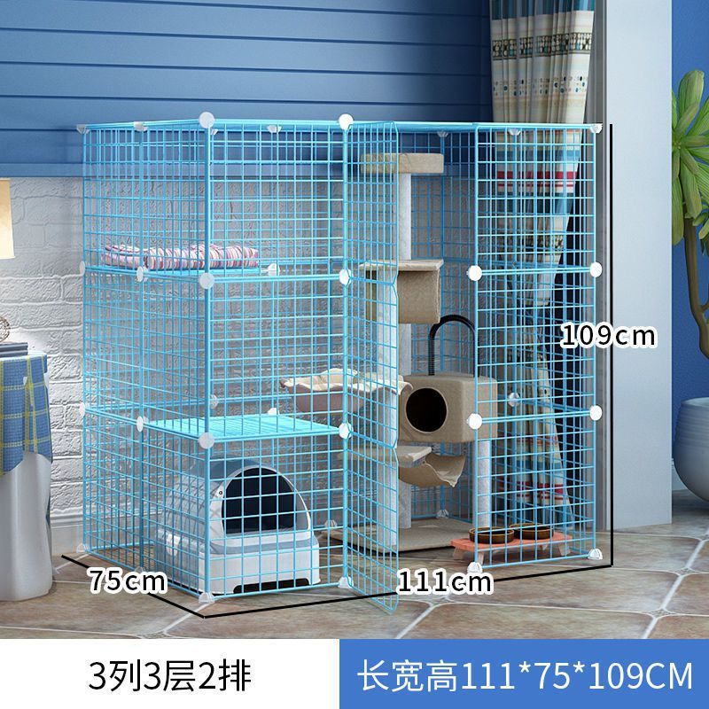 猫笼子特大号别墅家用豪华自由空间宠物储物格三层猫咪窝屋舍