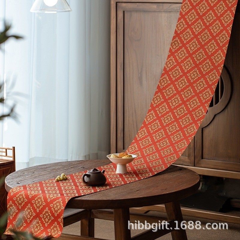 知不舍羡仙鸳鸯菱形纹涤丝茶席双面桌旗织锦中式布艺茶帘茶道配件,居家布艺,桌旗,淘宝优惠券,粉丝福利购,淘宝优惠卷