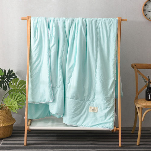 春秋被小清新水洗棉夏凉被纯色简约空调被夏被冷气被ins厂家批发