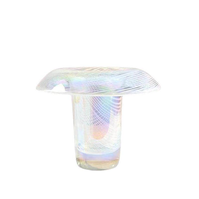 现代简约琉璃花器手工吹制玻璃摆件样板房客厅餐桌软装工艺品