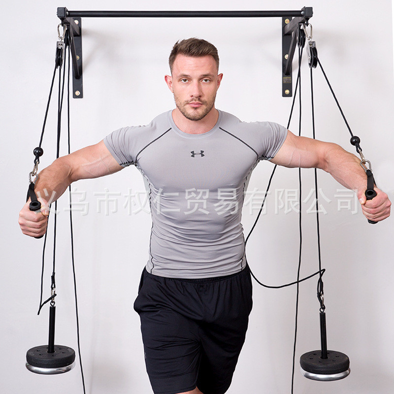 单杆墙体龙门架综合训练器综合训练器拉杆干健身器材宽背负重训练
