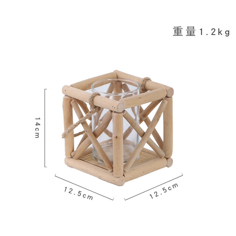 漂流木花盆无孔水培绿萝铜钱草常青藤植物盆手工木制桌面多肉花盆