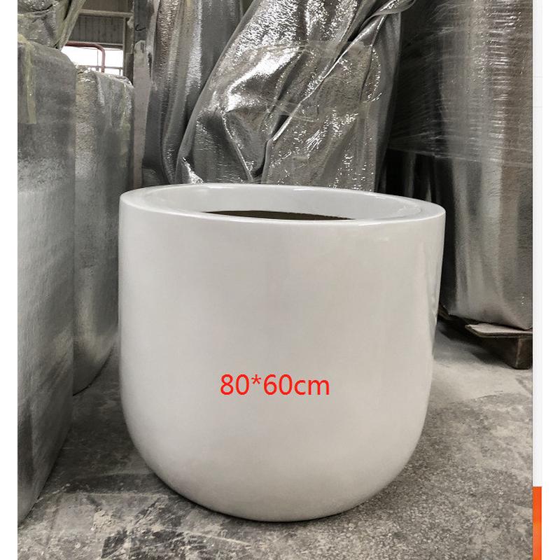 户外玻璃钢花盆花箱花钵公园圆形大花缸广场商场组合酒店花器美陈