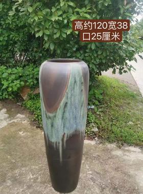 景德镇陶瓷花瓶摆件客厅插花中式玄关装饰花盆水培花器复古陶罐品