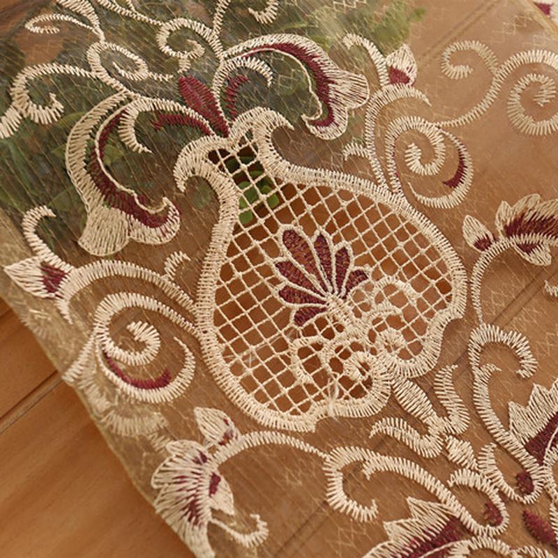 雪尼尔绣花窗帘窗纱纱纱帘窗帘加工柯桥成品批发客厅窗帘