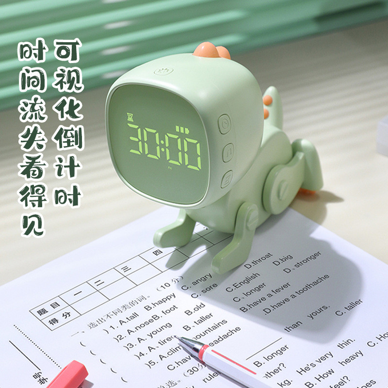 2024新款百变恐龙闹钟学生专用闹钟卡通创意单面LED闹钟电子闹钟