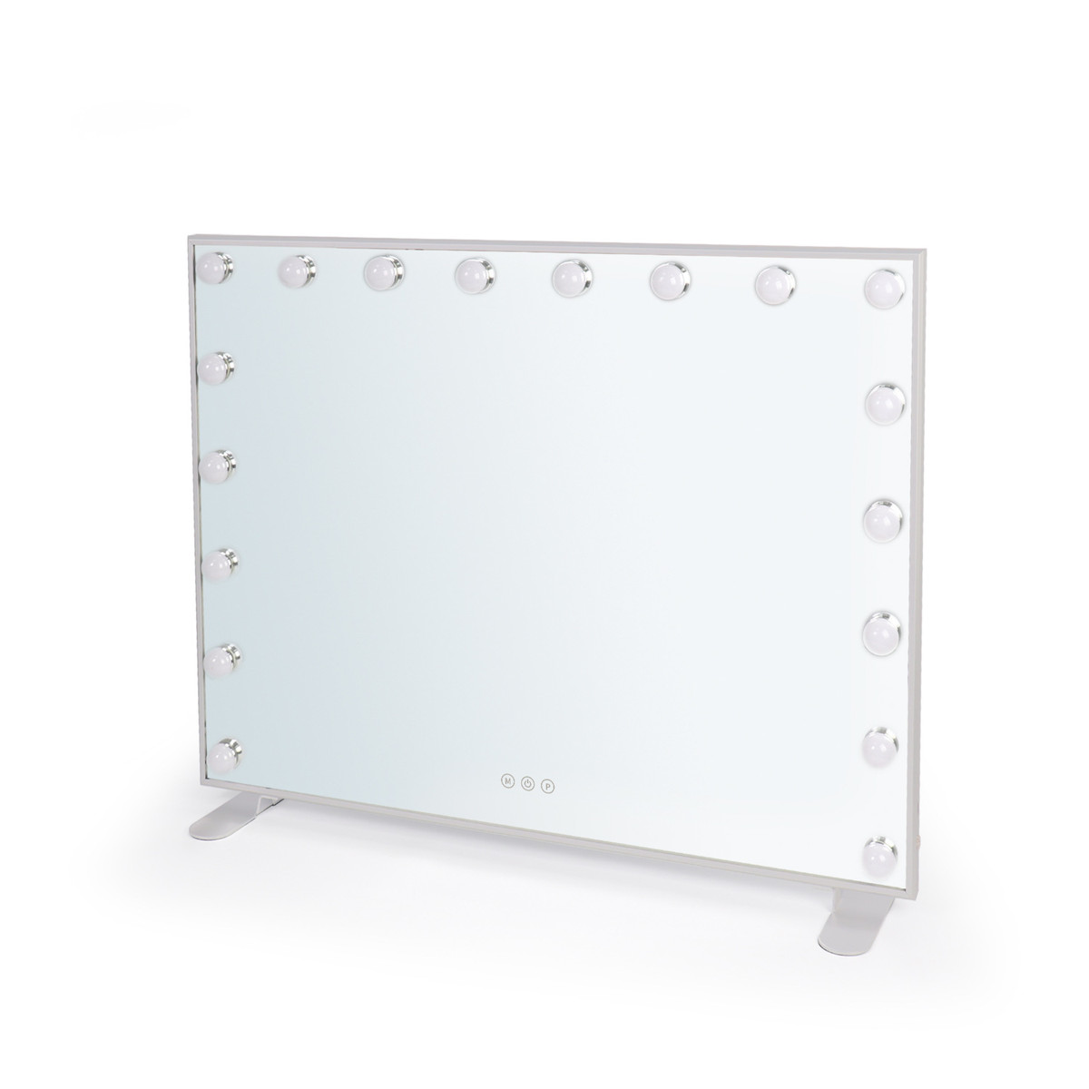 大号18颗镜好莱坞化妆镜影楼家用梳妆台美妆led灯泡80*60尺寸