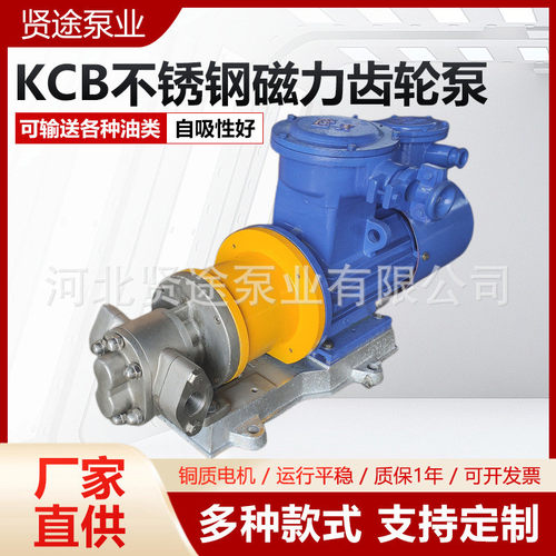 kcb齿轮磁力齿轮泵304材质保温磁力泵型水泵卧式不锈钢油泵