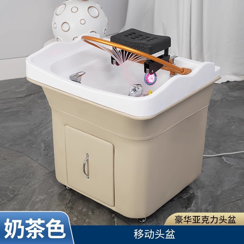 便捷式可头移动盆养发头疗床理发店带水循环熏蒸洗头床美容院专用
