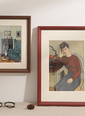 vhm7批发实木画框装裱挂墙大尺寸木质拼图裱框框架a3裱画a4大相框