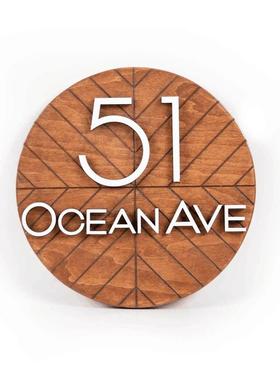 木质门牌门牌号个性家用门牌民宿小木屋牌号