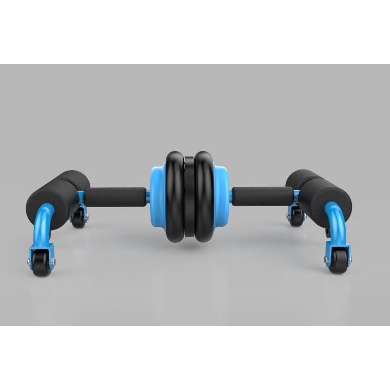 健腹轮自动回弹家用仰卧起辅助器坐划船健身器材套装运动卷腹滚轮