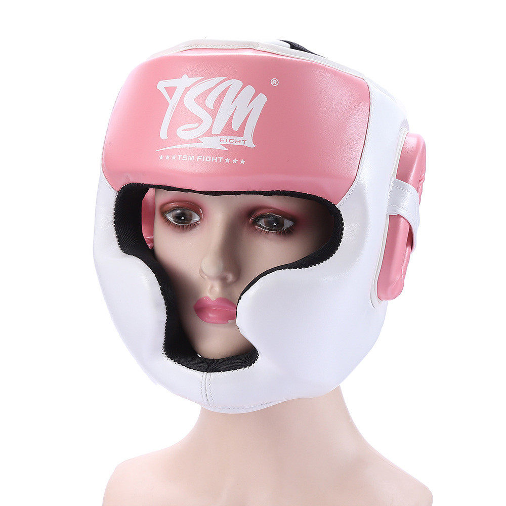 热销雷暴tsm跨境儿童女式专业拳击缓护头震耐磨抗撕裂pu革打拳击