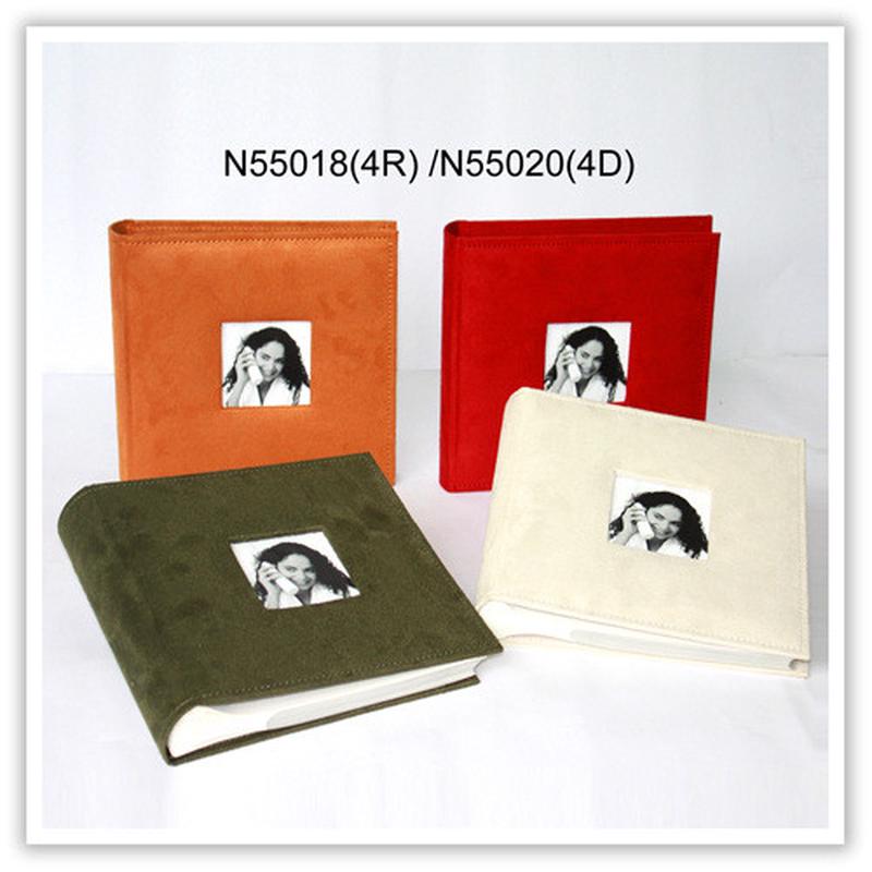 广美厂家创意绒面纪念相册4d2袋200张纸芯页带记事纸6寸相册新款