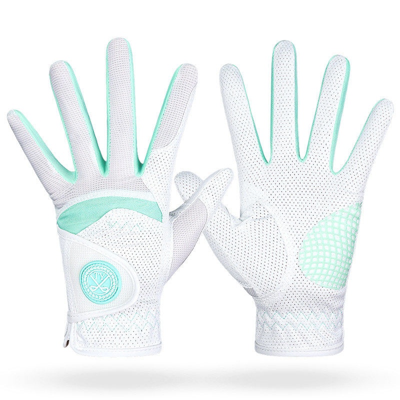 高尔夫球布女士韩版防滑型手套透气网手套耐磨手套左右双手1双装