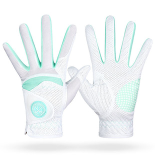 高尔夫球手套女士防滑韩版型手套透气网布耐磨手套左右双手1双装