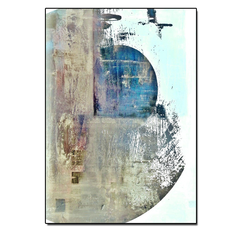 定制新款金属手绘油画床头抽象框挂画卧室背景墙客厅装饰画