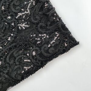 重工网纱刺绣亮片珠子绣花面料宫廷式婚纱礼服珠片绣花布