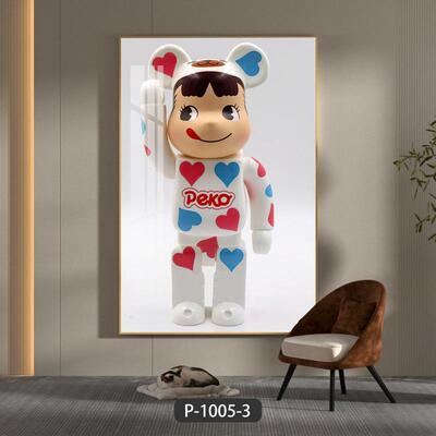 潮流kaws沙发背景墙走廊地大画客厅装饰画落玄关挂画儿童房壁画