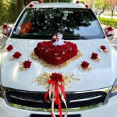 热销礼副花车花头车花套车头车队车品主车套装 结婚婚车装 饰花