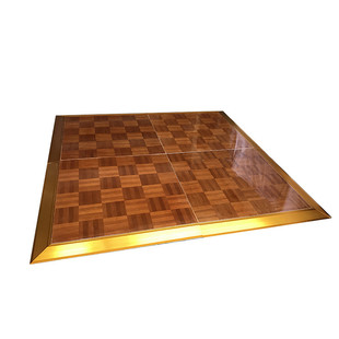 拼接活动舞池板地面跳舞板铝合金封边酒店宴席柚木地板方形舞台板