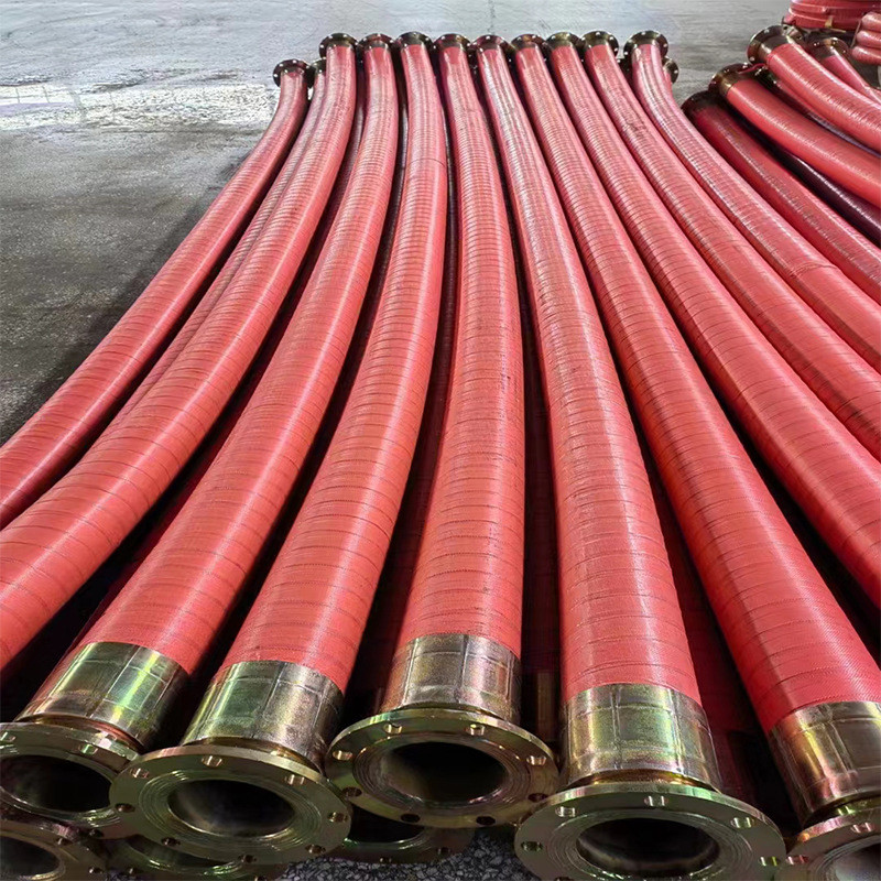 钢丝胶管高低压橡胶管高压胶管4寸6寸8寸法兰大口径编织管