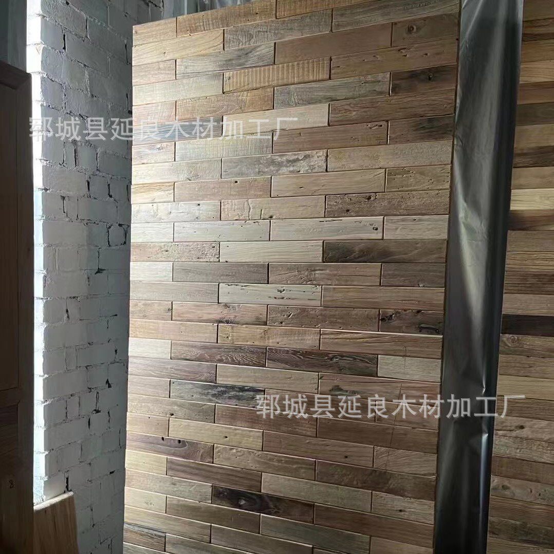老榆木复古老木板板材民宿客栈酒店装修货柜原木风化老门板榆木板