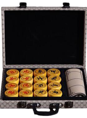 大叶金丝楠中国象棋楠木质象棋红木象棋皮革工艺礼品棋盘批发