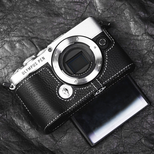 EP5 EP3 EE系列真皮底座机身保护套 EP7皮套EP2 适用奥林巴斯PENF