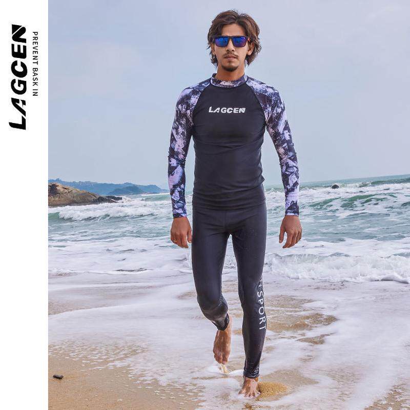 lagcen朗晨运动专业潜水服吸湿排汗男长袖冲浪海边游玩浮潜冲浪衣