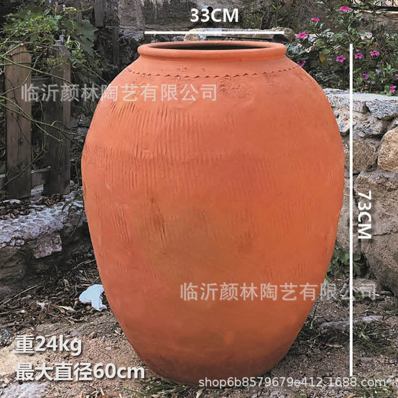 陶盆红陶盆红泥陶盆高档陶盆粗陶罐花盆园艺杂货外贸盆欧式乡村