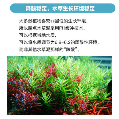 魔点水草泥鱼缸专用底砂专业肥力造景水草泥基肥料长效草缸不粉化