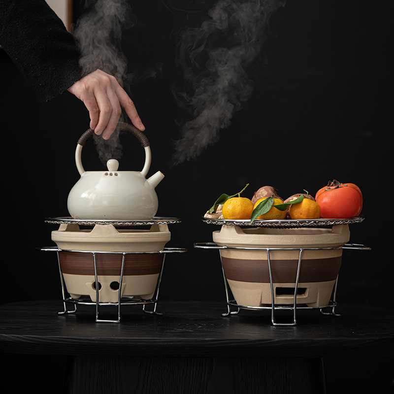围炉煮茶一套炭炉家用室内碳烧烤火茶炉户外装备罐罐煮茶器茶壶